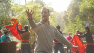 Lee Holden Doing Qi Gong in People's Park, China